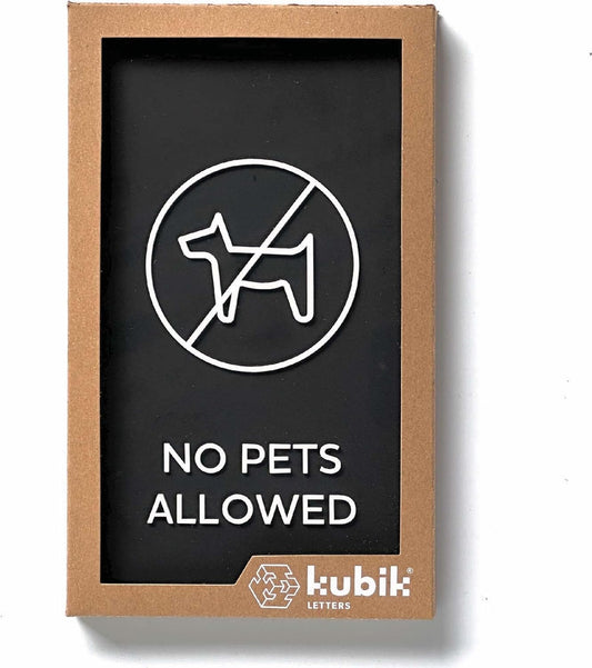 No Pets Allowed Sign for Business - No Dogs Allowed Sign - No Pets Sign - No Pets Allowed Sign - No Animals Sign - Absolutely No Dogs Allowed - Modern Design Door Sign for Business